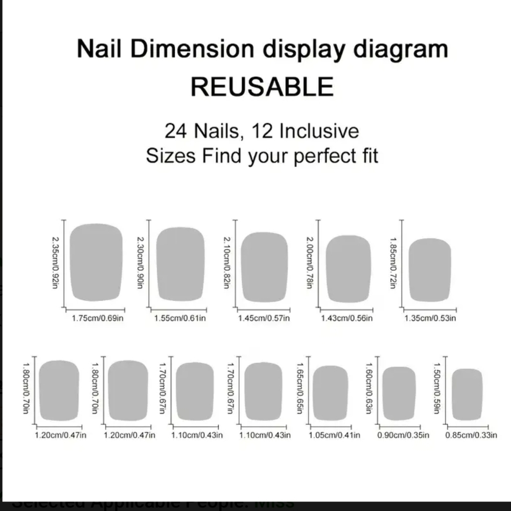 Press On Nails. 30 Pcs. Red. - Picture 4 of 8